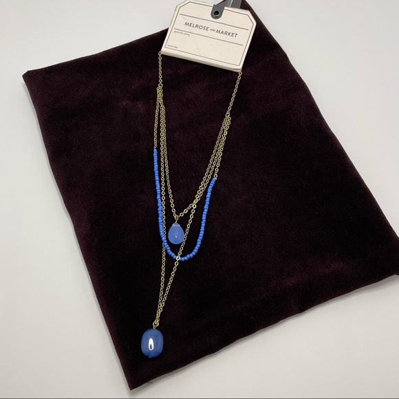 Melrose And Market Multi Strand Bead And Stone Necklace - Picture 3 of 4